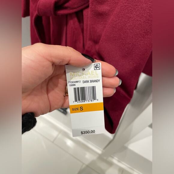 NWT - Michael Kors - Wool Blend Belted Coat - Picture 3 of 8